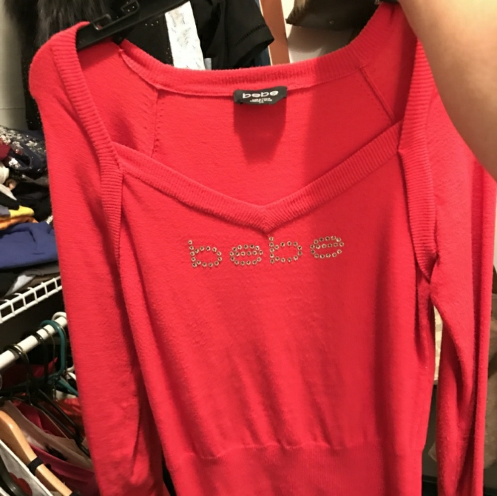 Red bebe sweater to paint the town red in💓